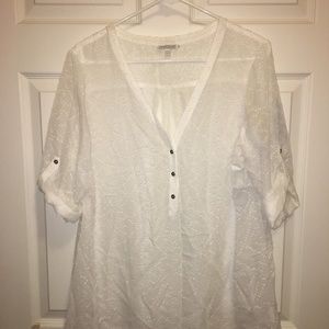 A-Pea-In-The-Pod-White-Maternity-Top-Size-L-EUC